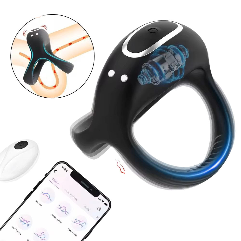 App Controlled Male Cock Ring Vibrator App Controlled Male Cock Ring Vibrator